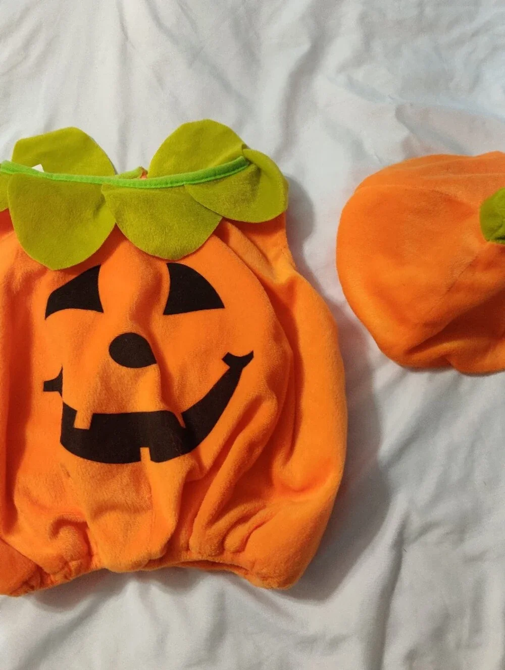 12-18 Month Pumpkin Costume Halloween Orange With Hat Cosplay Infant Toddler